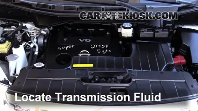 2012 Nissan Quest SV 3.5L V6 Líquido de transmisión Controlar nivel de líquido